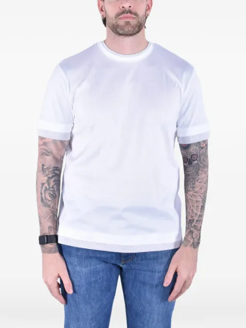 Eleventy layered-effect cotton T-shirt White M75TSHM01TES0M238