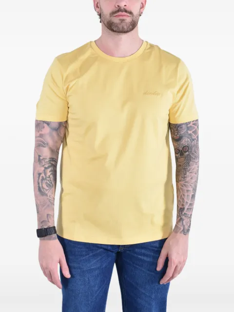 DONDUP logo-embroidered T-shirt Yellow US198JF0309UML8