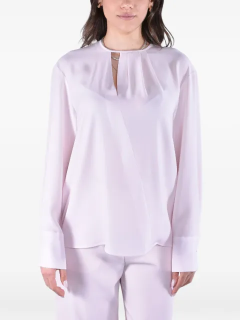 Max Mara pleated cut-out blouse Pink 6191026506