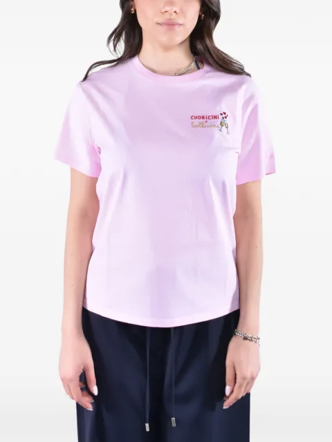 MC2 Saint Barth embroidered cotton T-shirt Pink EMI0001