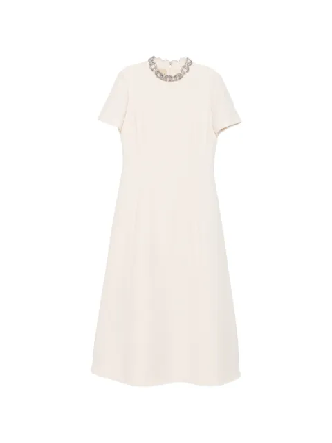 Valentino Garavani crystal-embellished A-line dress Neutrals 9BVALH31CF