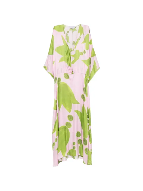 Themis Z Eudora abstract-print V-neck maxi dress Pink DRS0000321