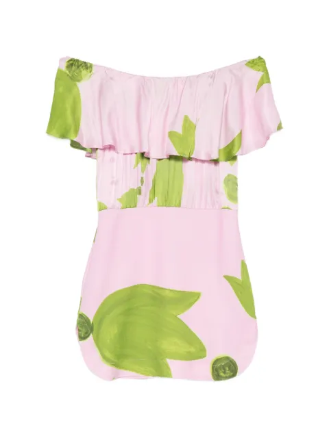 Themis Z Eudora ruffled off-the-shoulder mini dress Pink DRS0000320