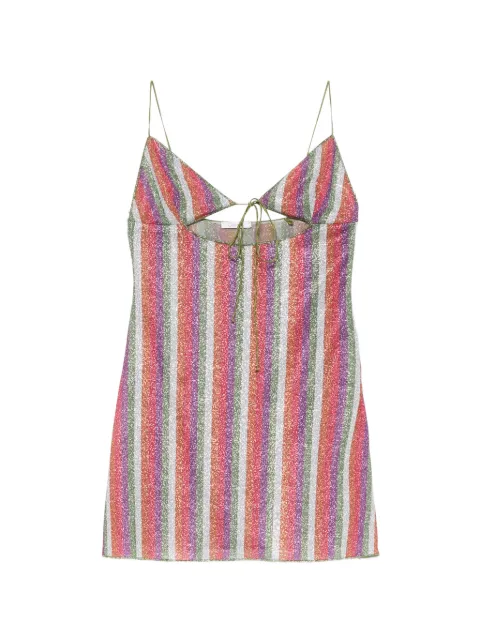 Oséree striped cut-out dress Red LTRF268PRINTEDLUREX