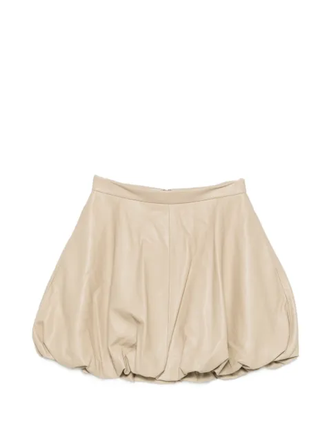 By Malene Birger leather mini skirt Neutrals 104044