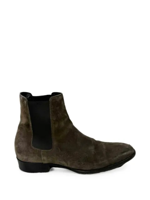 Saint Laurent Pre-Owned Wyatt Chelsea ankle boots Brown RFCPUGBSH757610M