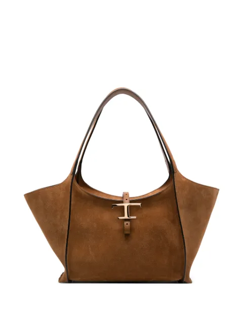 Tod's T Timeless suede tote bag Brown XBWTSBQ0200PA3A