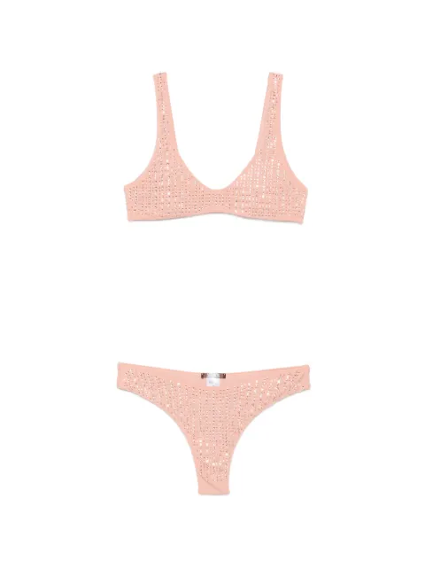 VENUJA crystal-embellished bikini Pink BI005BBLH02