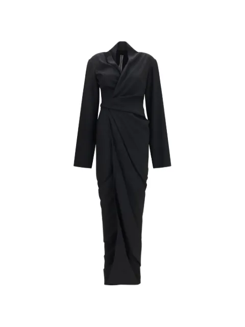 Rick Owens draped wrap-style maxi dress Black RP02F5501HY
