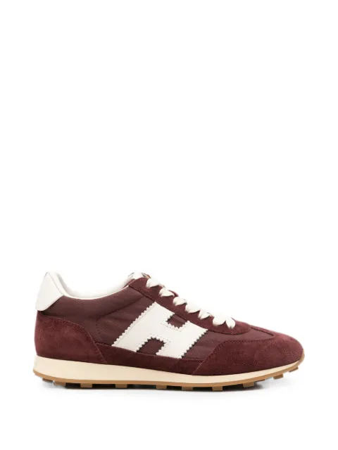 Hogan logo-patch panelled sneakers Red HXW7270GH10V4R