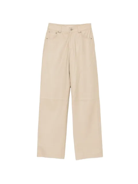 By Malene Birger wide-leg leather trousers Neutrals 104100