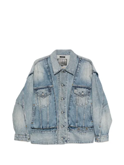 R13 layered-effect denim jacket Blue R13WD245D465A