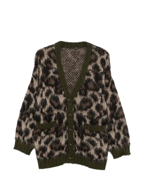 R13 leopard-pattern cardigan Brown R13WY198Y300B