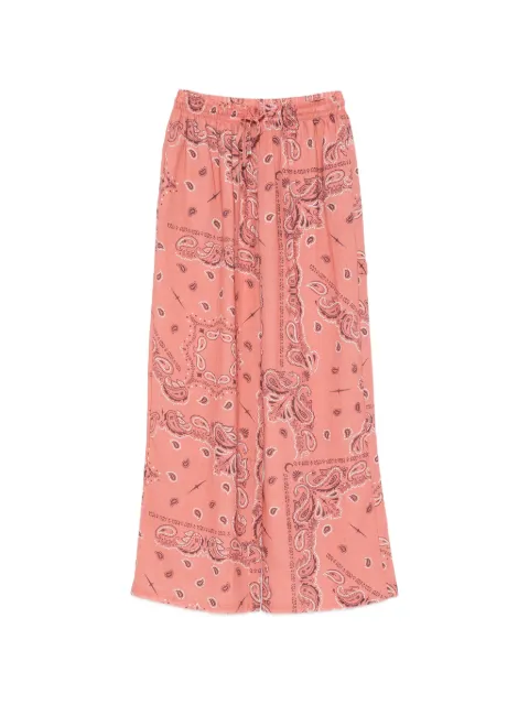 VENUJA paisley-print drawstring trousers Orange TR009AMVE02