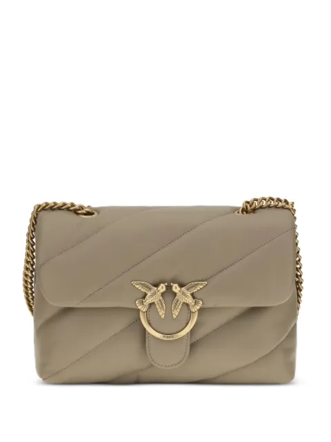 PINKO medium Love Bag quilted leather shoulder bag Grey 100038A0F2