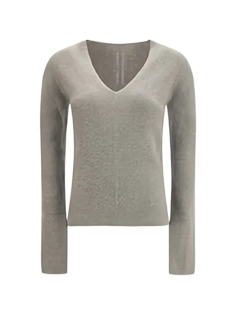 Rick Owens V-neck long-sleeve sweater Grey RP02F5608KWSF