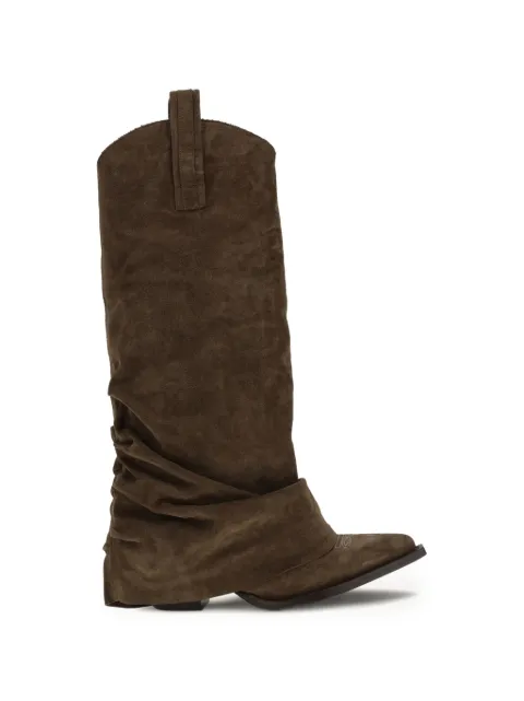 R13 sleeve-detail cowboy boots Brown R13S0107