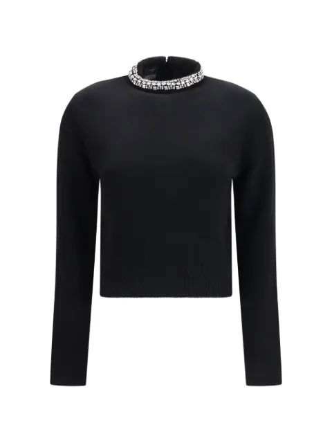 PINKO Berlino crystal-embellished sweater Black 107274A3GI1Z99