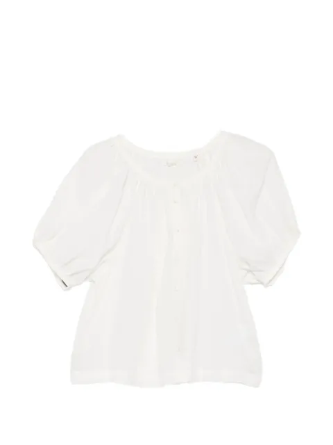 DÔEN June puff-sleeve top White 1011868