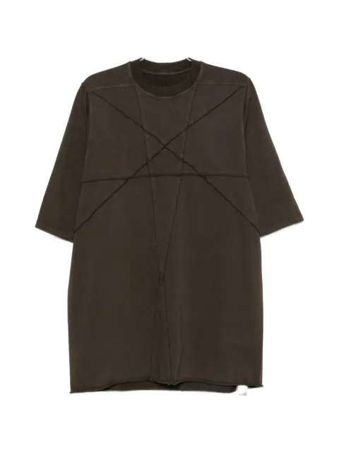 Rick Owens DRKSHDW pentagram-stitch T-shirt Brown DU02F6274RIGET278