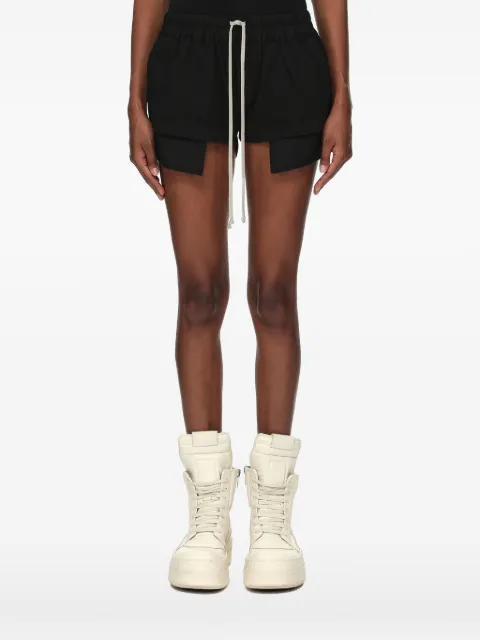 Rick Owens DRKSHDW layered drawstring shorts Black DS02F6319RIG09