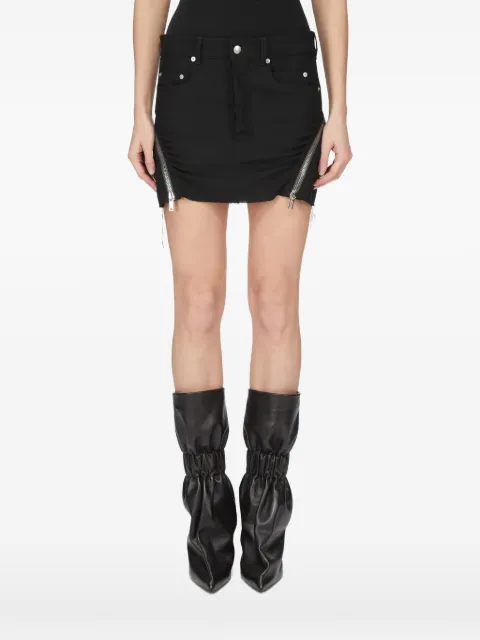 Rick Owens Bolan Banana Mini frayed-hem skirt Black RP02F5362WGP