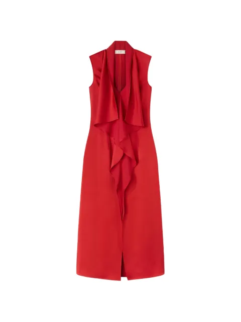 RETORI draped midi dress Red 04WFADR020YU00
