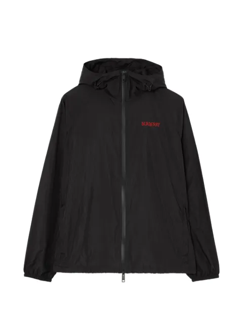 Burberry heart Knight nylon Clapton hooded jacket Black 8127276