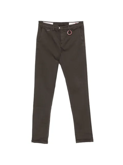 Sartoria Tramarossa Luis logo-patch straight-leg trousers Brown LUISGS365