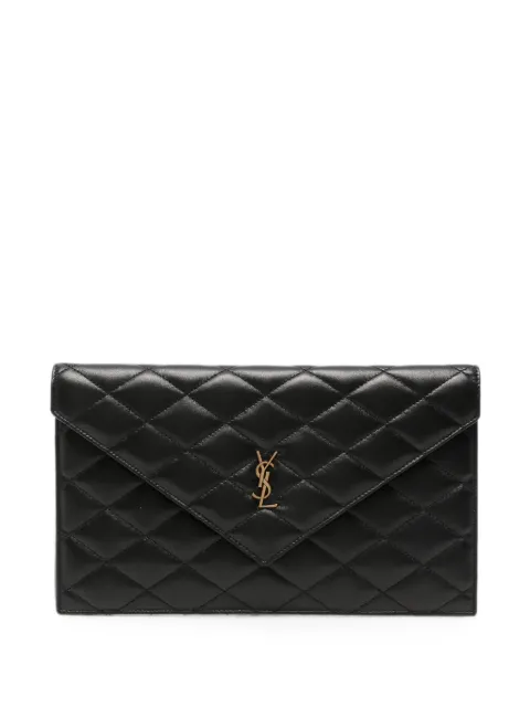 Saint Laurent quilted clutch bag Black 8695331EL07