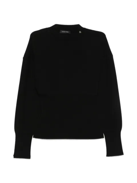 ANINE BING mock-neck ribbed-knit sweater Black A0812717VIBLK26