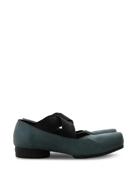 Uma Wang cross-strap flat pumps Blue US9003