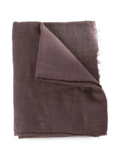 Rick Owens frayed-edge scarf Purple RP02F5465SCAR