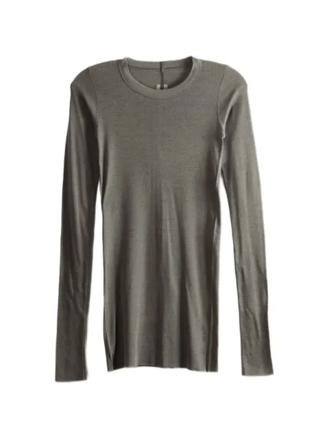 Rick Owens ribbed-knit long-sleeve top Green RP02F5202RJSW