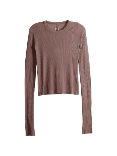 Rick Owens ribbed long-sleeve T-shirt Neutrals RP02F5209RC