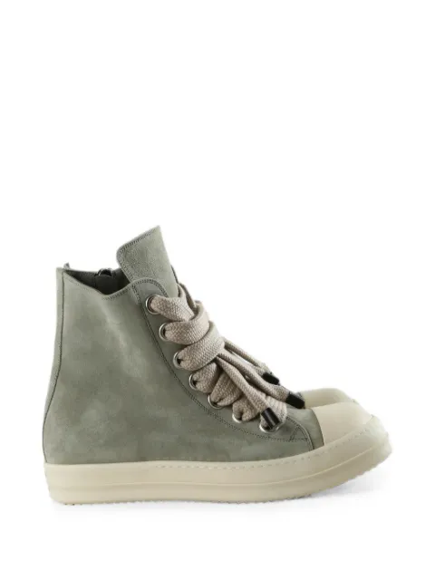 Rick Owens Jumbolace high-top suede sneakers Green RU02F4892LVSW2