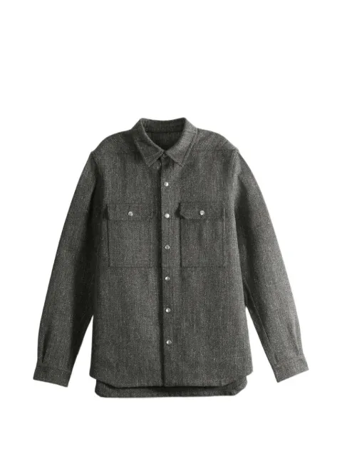 Rick Owens chest-pocket shirt jacket Grey RU02F4729WCR