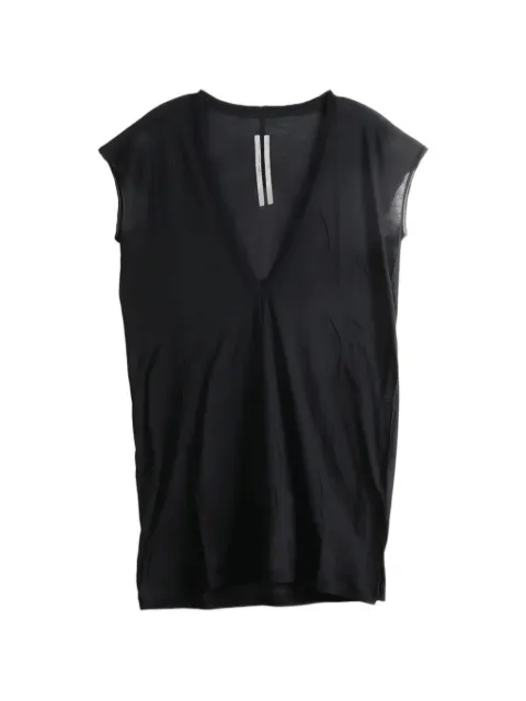 Rick Owens Dylan V-neck T-shirt Black RU02F4157