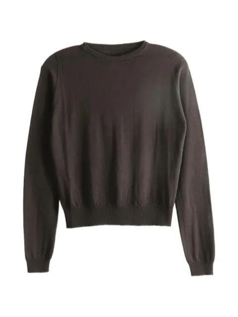 Rick Owens ribbed-trim fine-knit sweater Brown RP02F5624M