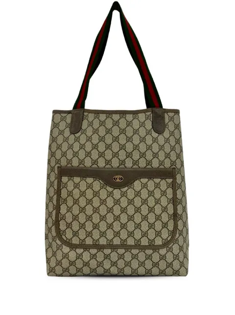 Gucci Pre-Owned 20th Century GG Supreme Web tote bag Brown LJMB9OWYOH2EM6FD