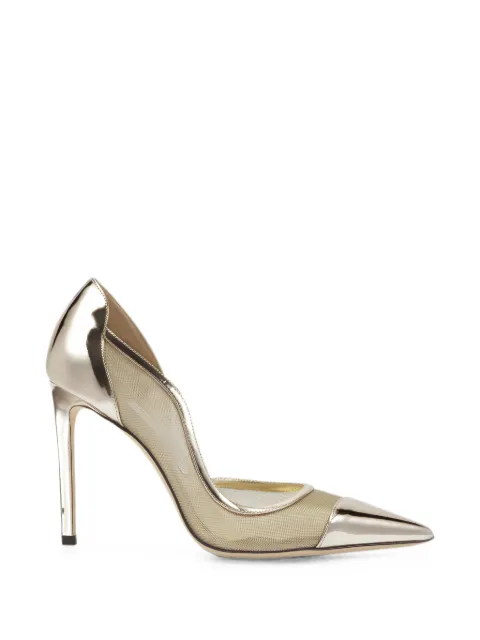 Jimmy Choo Brigitte mesh-panel pumps Neutrals BRIGITTE100TZD