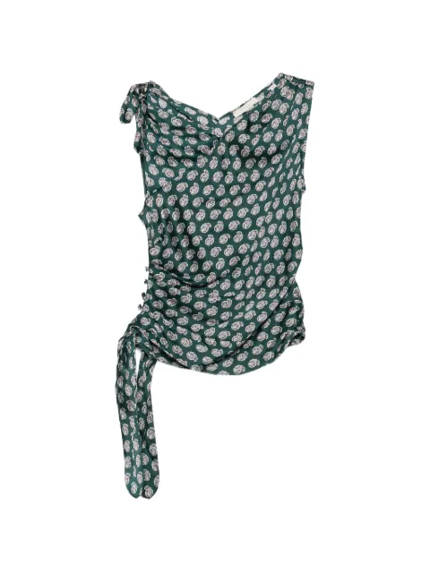 DÔEN Janille paisley-print top Green 48381422
