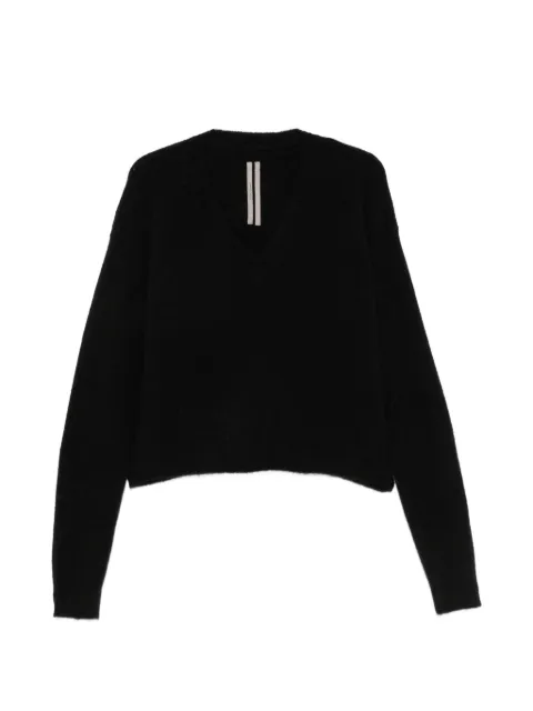 Rick Owens V-neck long-sleeve sweater Black RP02F5650KWP