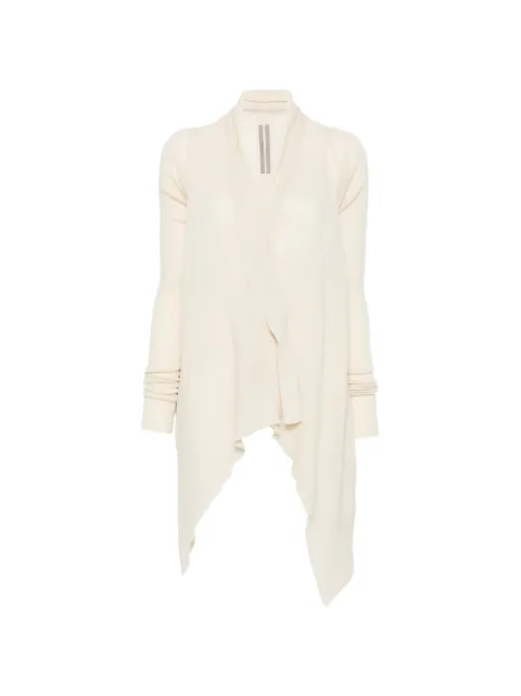 Rick Owens asymmetric draped cardigan Neutrals RP02F5642M