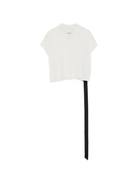 Rick Owens DRKSHDW ribbed-knit trim strap-detail T-shirt White DS02F6207RN