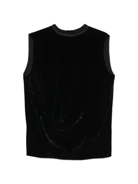 Rick Owens draped velvet top Black RP02F5137V