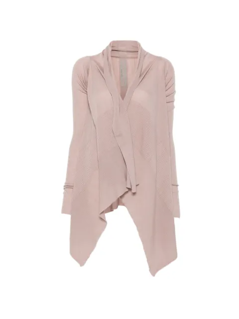 Rick Owens draped asymmetric-hem cardigan Neutrals RP02F5642M