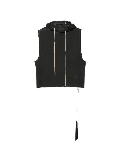 Rick Owens DRKSHDW sleeveless drawstring hoodie Black DU02F6165FDP139