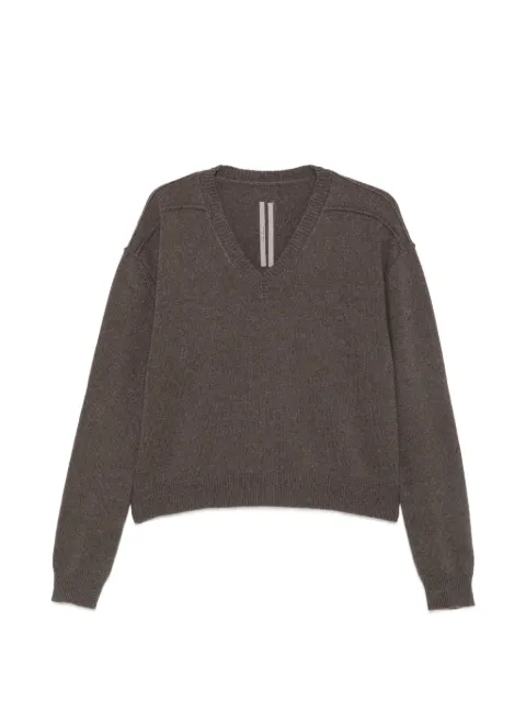 Rick Owens Tommy V-neck sweater Brown RU02F4650WSBR