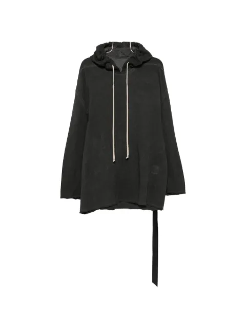 Rick Owens DRKSHDW drawstring raw-cut hoodie Black DU02F6280FDP139